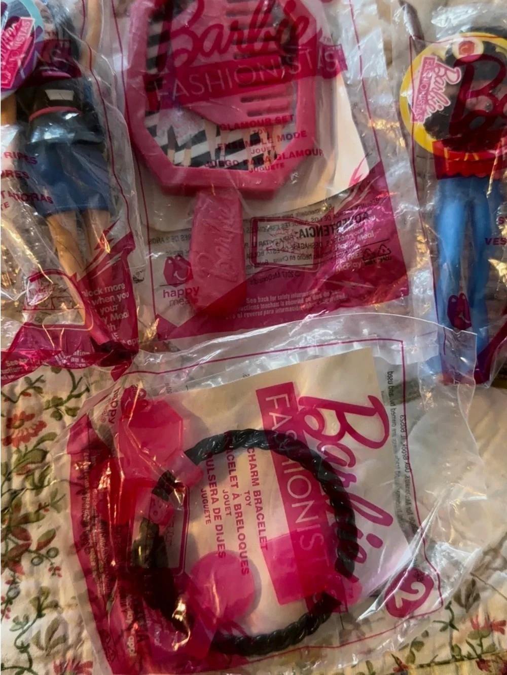 Mattel Barbie 2017 McDonald's Toy Set Lot of 4 Dolls & Accessories, Ages 3-7